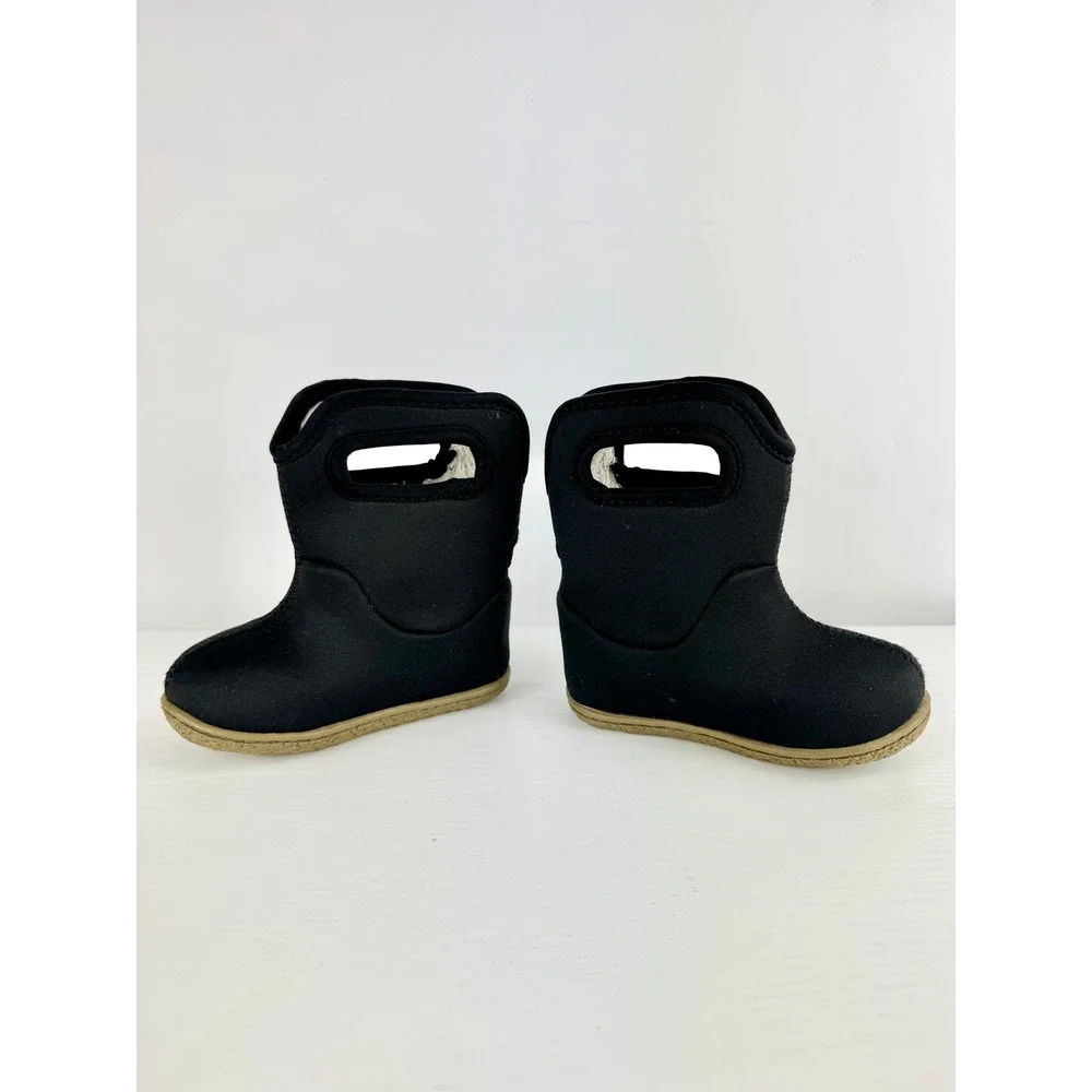 Bogs BabyBogs Solid Waterproof Winter Boots Black Infant Toddler SZ 4 Insulated